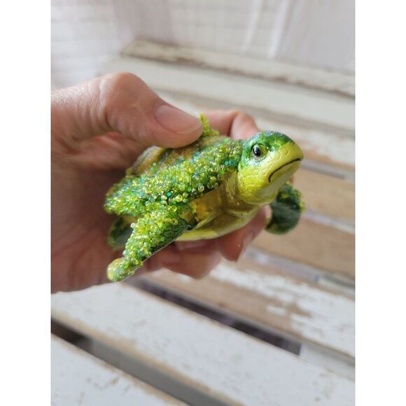 Green sea turtle ornament ocean sea life Xmas tree - Picture 6 of 9